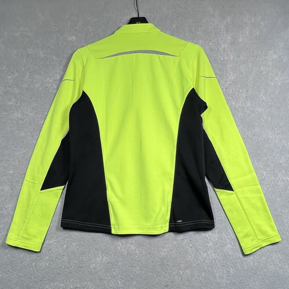 Adidas Climacool 1/4 Zip Pullover Neon Yellow Athletic Long Sleeve Women's Small - Picture 6 of 13